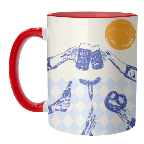 Sunset Beer Festival - unique mug by EZbie