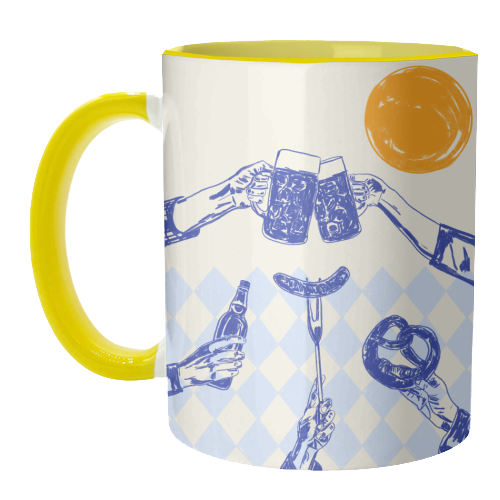 Sunset Beer Festival - unique mug by EZbie