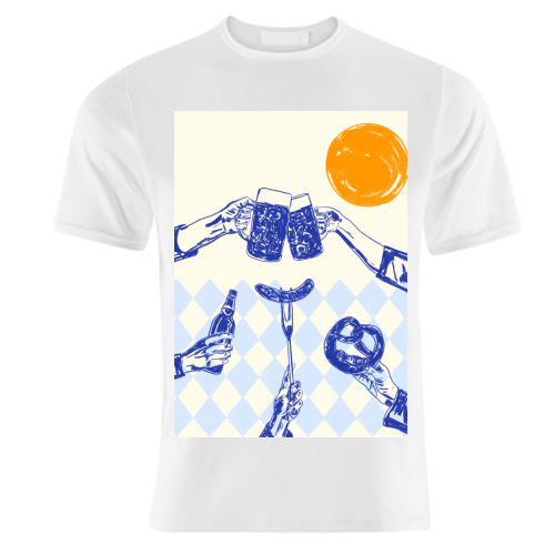 Sunset Beer Festival - unique t shirt by EZbie