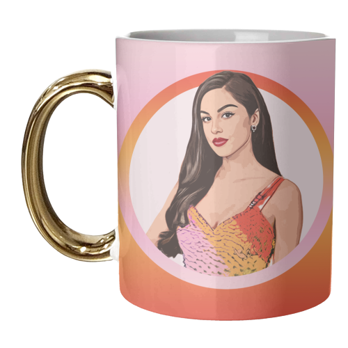 Sunset Olivia - unique mug by DOLLY WOLFE