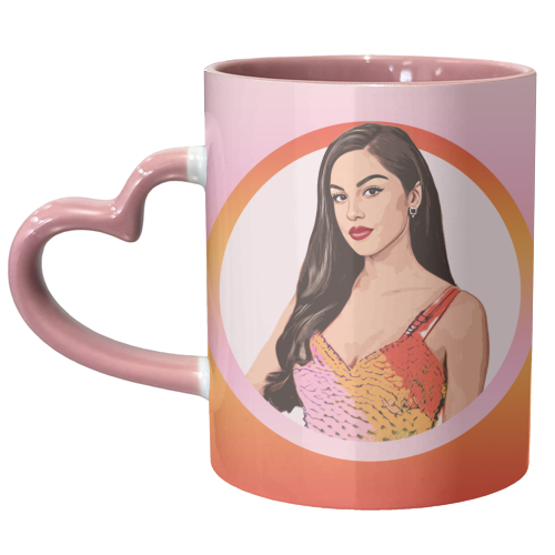 Sunset Olivia - unique mug by DOLLY WOLFE