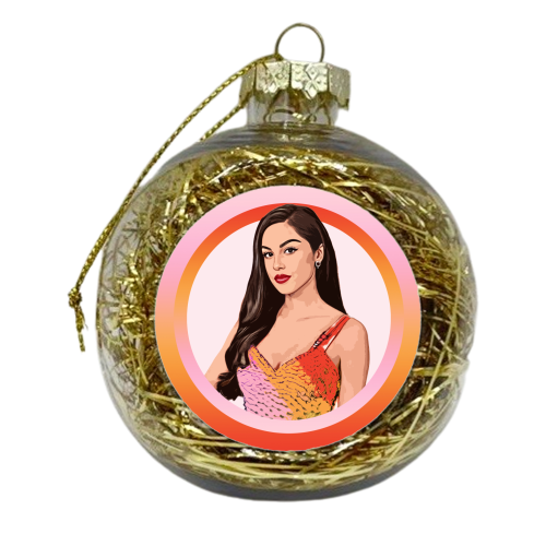 Sunset Olivia - xmas bauble by DOLLY WOLFE