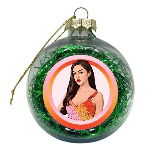 Sunset Olivia - xmas bauble by DOLLY WOLFE