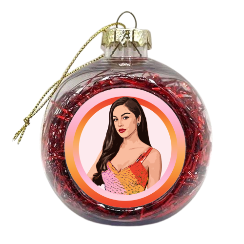 Sunset Olivia - xmas bauble by DOLLY WOLFE