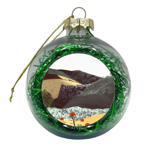 Sunset Roses - xmas bauble by minniemorris art