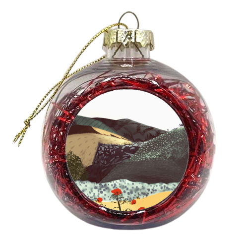 Sunset Roses - xmas bauble by minniemorris art