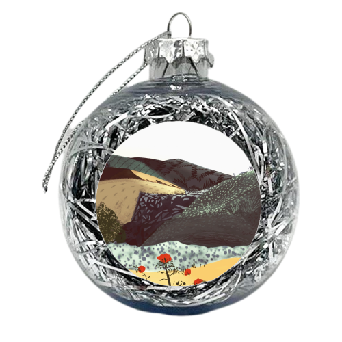 Sunset Roses - xmas bauble by minniemorris art