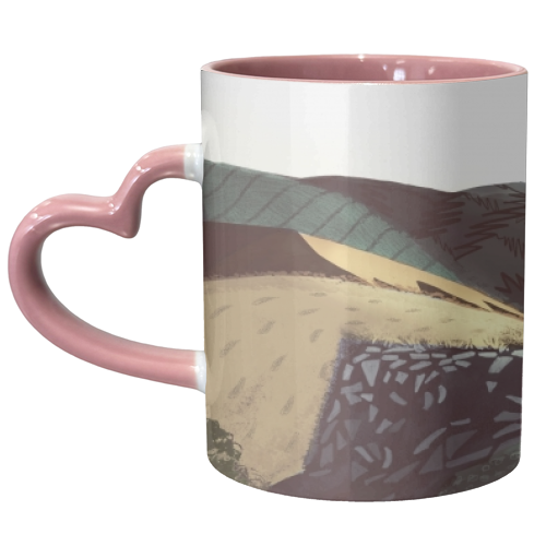 Sunset Roses - unique mug by minniemorris art