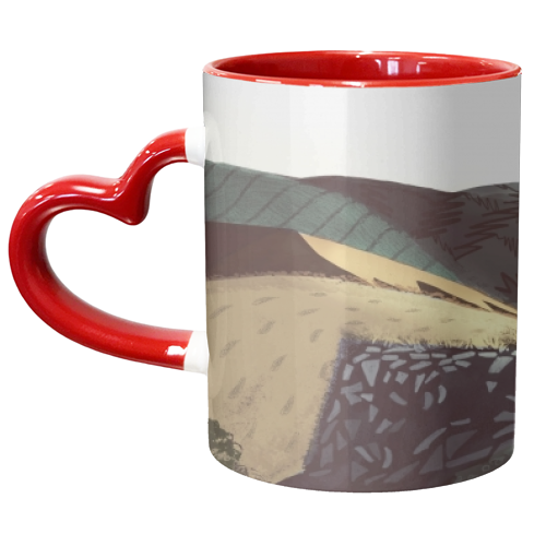 Sunset Roses - unique mug by minniemorris art