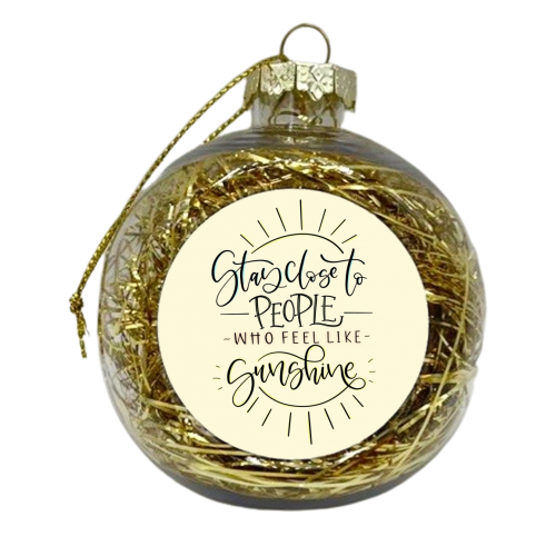 Sunshine - xmas bauble by Teeny Letters