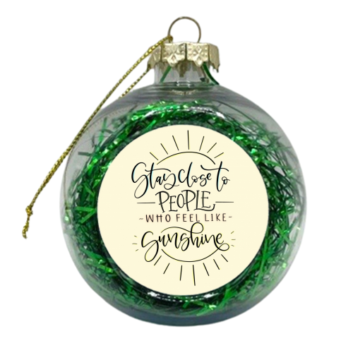 Sunshine - xmas bauble by Teeny Letters