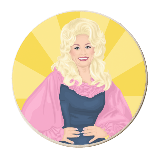 Sunshine Dolly Parton - personalised beer coaster by By Rosybum