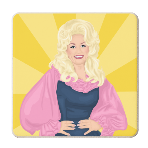 Sunshine Dolly Parton - personalised beer coaster by By Rosybum