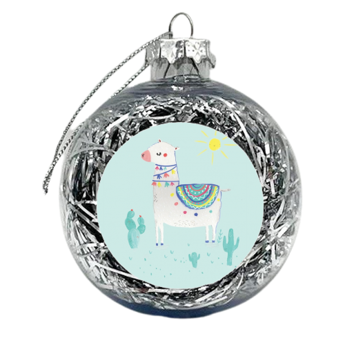sunshine llama - xmas bauble by lauradidthis