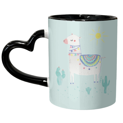 sunshine llama - unique mug by lauradidthis