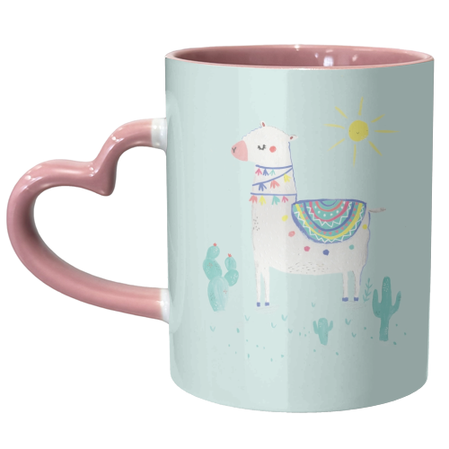 sunshine llama - unique mug by lauradidthis