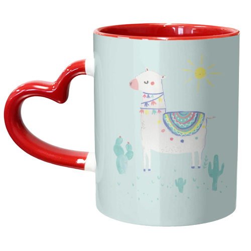 sunshine llama - unique mug by lauradidthis