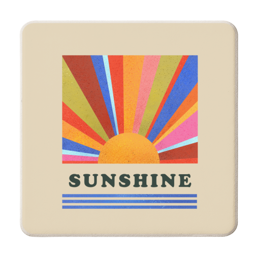 Sunshine - personalised beer coaster by Ania Wieclaw