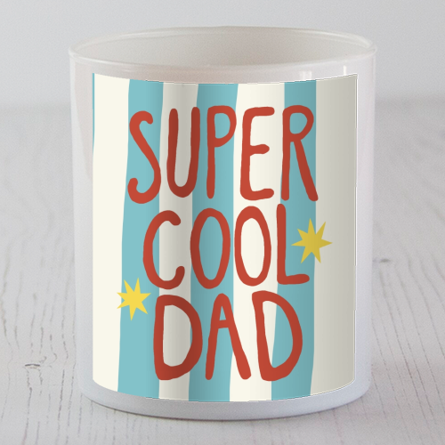 Super Cool Dad modern stripes - scented candle by Giddy Kipper