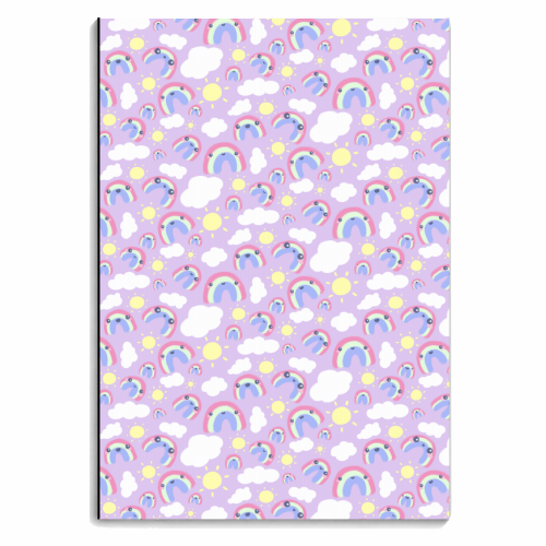 Super Cute Happy Rainbows - personalised A4, A5, A6 notebook by Super Cute Awesome Stuff