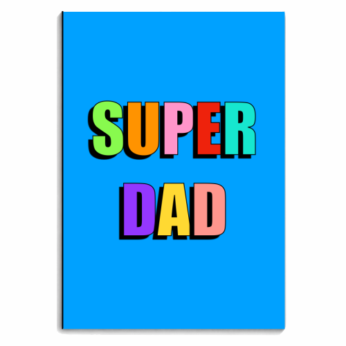 Super Dad (Bold Coloured Text Version) - personalised A4, A5, A6 notebook by Adam Regester