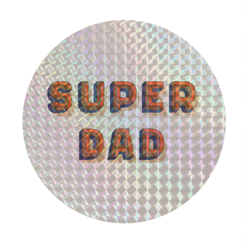 Super Dad - Circle Sticker by Tea Filipi