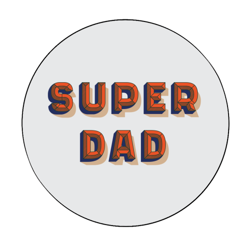 Super Dad - Circle Sticker by Tea Filipi