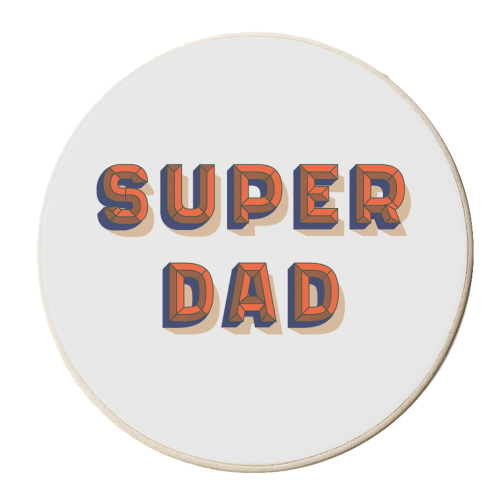 Super Dad - personalised beer coaster by Tea Filipi