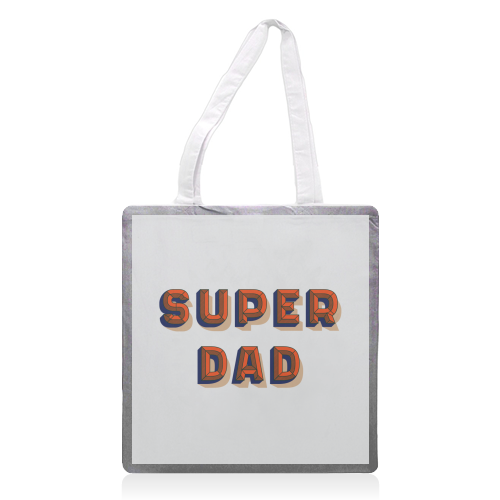 Super Dad - printed canvas tote bag by Tea Filipi