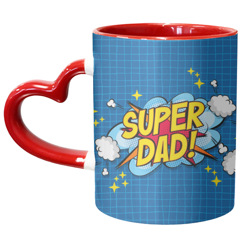 Super Dad - unique mug by Claire Atwood