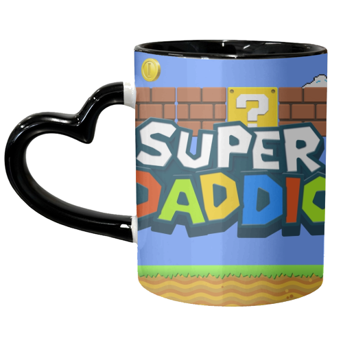 Super daddio gamer print - unique mug by The Girl Next Draw