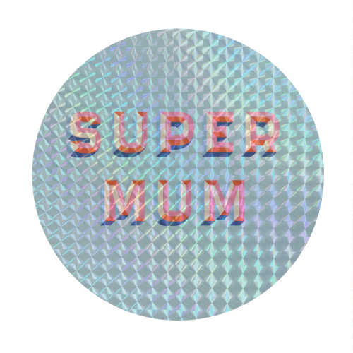 Super Mum - Circle Sticker by Tea Filipi