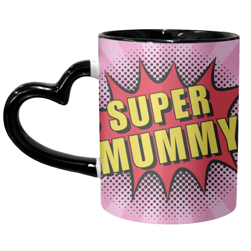 Super Mummy Pop Art - unique mug by Ms Doodle