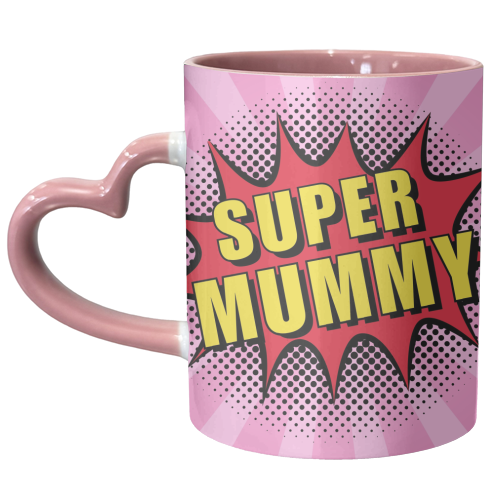 Super Mummy Pop Art - unique mug by Ms Doodle