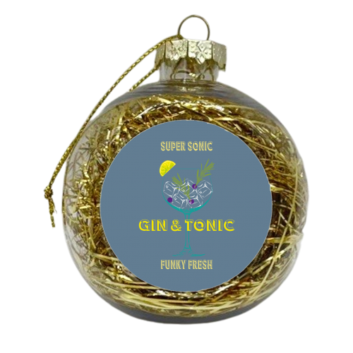 Super Sonic Gin & Tonic - xmas bauble by Luxe and Loco