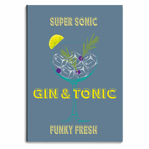 Super Sonic Gin & Tonic - personalised A4, A5, A6 notebook by Luxe and Loco