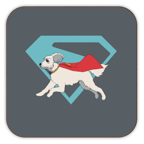 Superdog - personalised beer coaster by Danny Welch