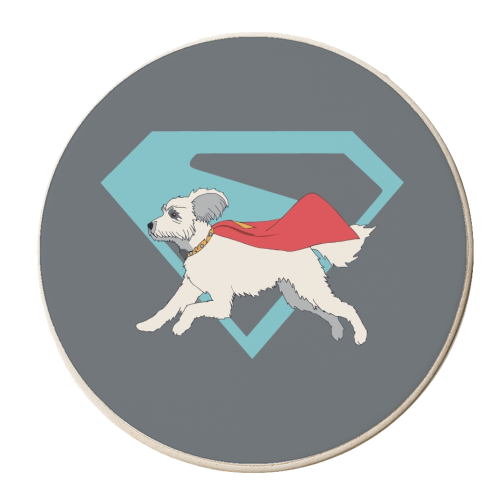 Superdog - personalised beer coaster by Danny Welch