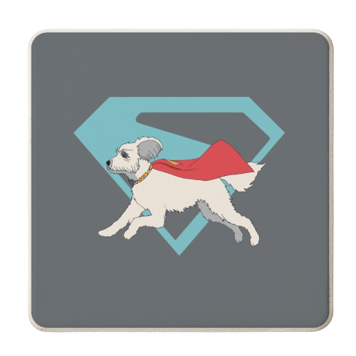 Superdog - personalised beer coaster by Danny Welch