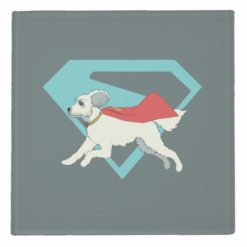 Superdog - personalised beer coaster by Danny Welch