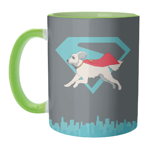 Superdog - unique mug by Danny Welch