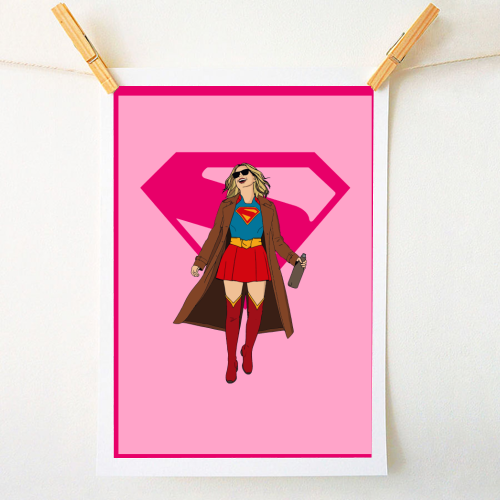 Supergirl - A1 - A4 art print by Danny Welch