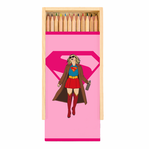 Supergirl - Coloured Pencils with Box by Danny Welch
