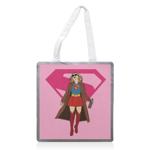 Supergirl - printed canvas tote bag by Danny Welch