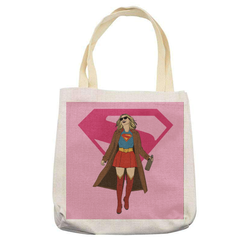 Supergirl - printed canvas tote bag by Danny Welch