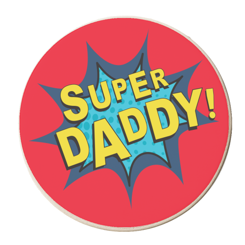 Superhero Daddy! - personalised beer coaster by The Boy and the Bear