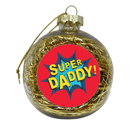 Superhero Daddy! - xmas bauble by The Boy and the Bear