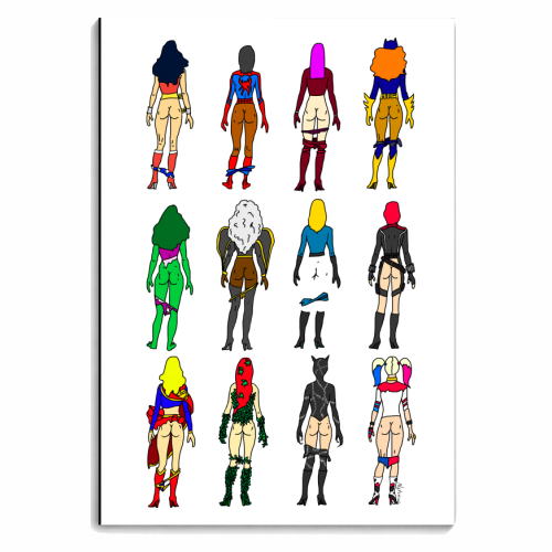 Superheroine Butts - personalised A4, A5, A6 notebook by Notsniw Art