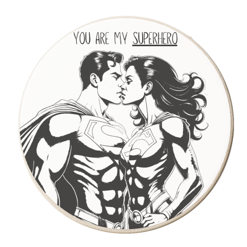 Superlovers - personalised beer coaster by Ms Doodle