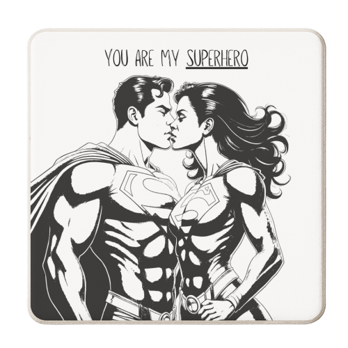 Superlovers - personalised beer coaster by Ms Doodle